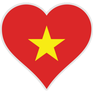 Vietnam Heart Flag Sticker