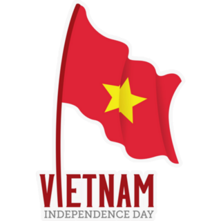 Vietnam Independence Day Flag Sticker
