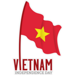 Vietnam Independence Day Flag Sticker