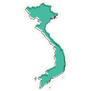 Vietnam Map Geometric Sticker