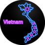 Vietnam Neon Map Sticker