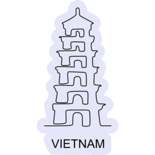 Vietnam Pagoda Temple Sticker