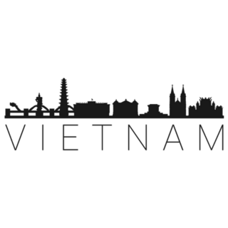 Vietnam Skyline Silhouette Sticker