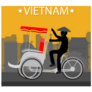 Vietnam Tricycle Illustration Sticker