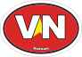 Vietnam Vn Flag Oval Sticker