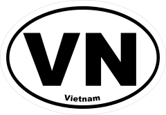 Vietnam Vn Oval Sticker