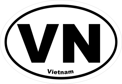 Vietnam Vn Oval Sticker