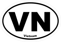 Vietnam Vn Oval Sticker