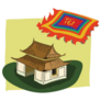 Vietnamese Festival Flags Sticker