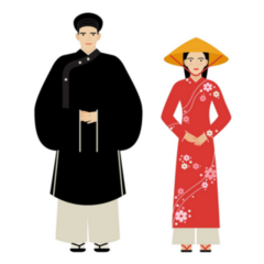 Vietnamese Traditional Outfits Sticker