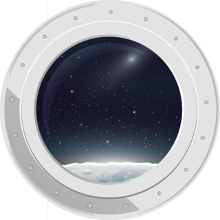 View From Spaceship Sticker