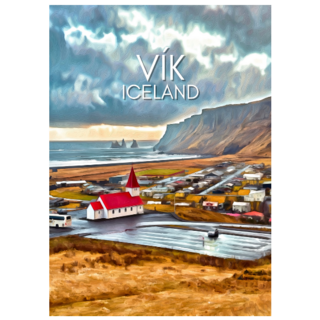 Vik Iceland Poster Sticker