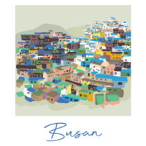 Village Busan Korea Sticker