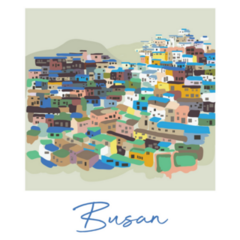 Village Busan Korea Sticker