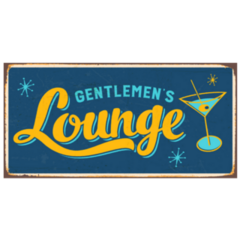 Vintage 1950s Gentlemens Lounge Cocktail Sticker