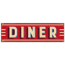 Vintage 1950s Metal Diner Sign Sticker