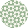 Vintage 70s Green Geometric Flower Pattern Sticker 