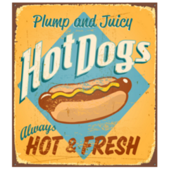 Vintage Advertisement For Hot Dogs Sticker