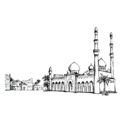 Vintage Age Egypt Cairo Orient Desert Church Wall Sticker