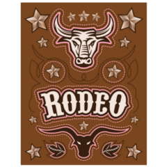 Vintage American Rodeo Poster Sticker