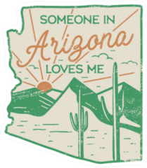 Vintage Arizona Badge Retro Style Us State Sticker
