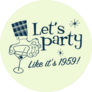 Vintage Art - Lets Party Like Its 1959! Sticker 
