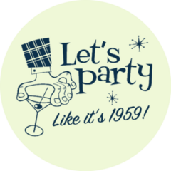 Vintage Art - Lets Party Like Its 1959! Sticker 