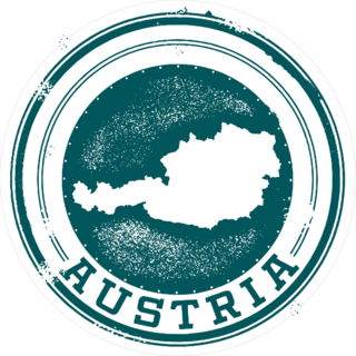 Vintage Austria European Country Stamp Sticker