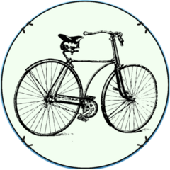 Vintage Bicycle With Decoration Frame Retro Sticker