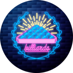 Vintage Billiard Emblem Glowing Sticker