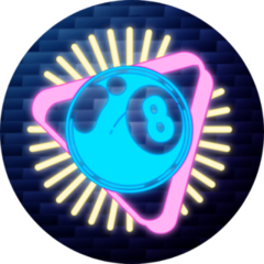 Vintage Billiard Glowing Sticker