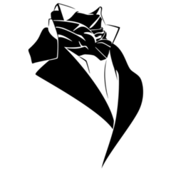 Vintage Black Necktie Sticker