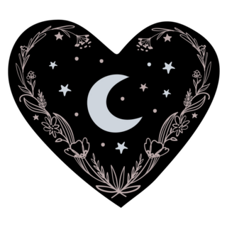 Vintage Boho Celestial Heart Sticker