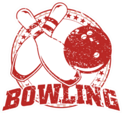 Vintage Bowling Design Sticker