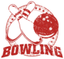 Vintage Bowling Design Sticker