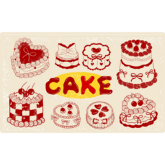 Vintage Cake Sticker Sheet