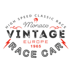 Vintage Car Monaco Sticker