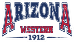 Vintage College Arizona Western Lettering Sticker