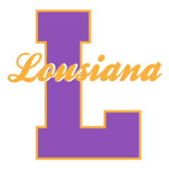 Vintage College Typography Louisiana Sticker