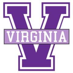 Vintage College Typography Virginia Sticker