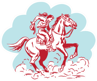 Vintage Cowgirl From The Wild West Sticker