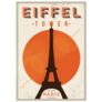 Vintage Eiffel Tower Paris Poster Sticker
