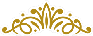Vintage Elegant Gold Tiara Sticker