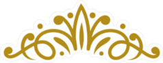 Vintage Elegant Gold Tiara Sticker