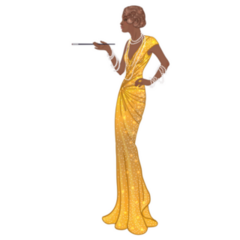 Vintage Fashion: Glamour Girl Of Twenties Sticker