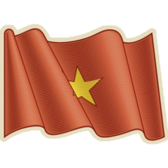 Vintage Flag Of Vietnam Sticker