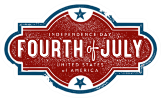 Vintage Fourth Of July Independence Day Sticker