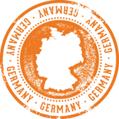 Vintage Germany European Country Travel Stamp Sticker