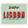 Vintage Greeting Card - Lisbon, Portugal Sticker