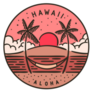 Vintage Hawaii Aloha Label Sticker